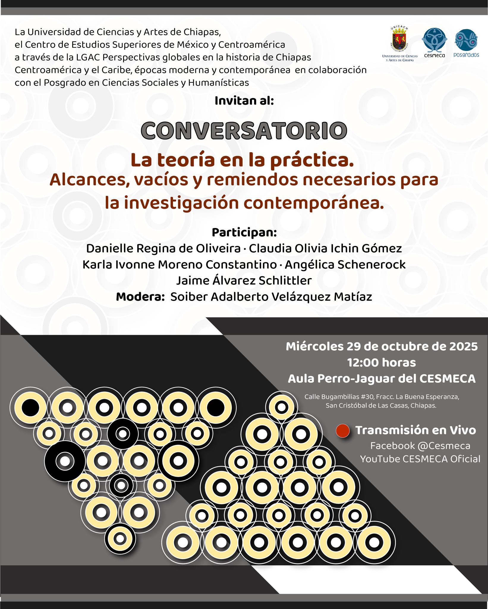 Conversatorio “La teoría en la práctica. Alcances, vacíos y remiendos necesarios para la investigación contemporánea”