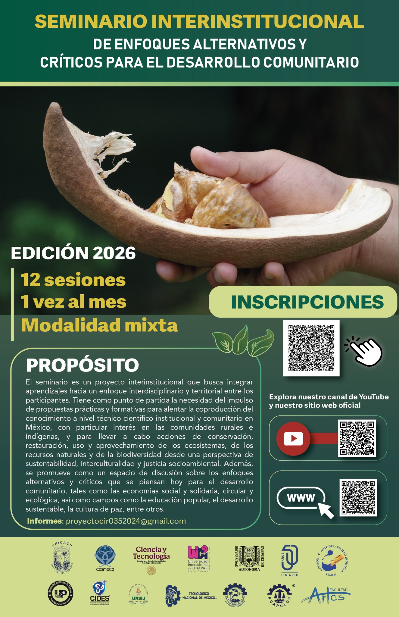 Seminario Interinstitucional de Enfoques Alternativos y Críticos para el Desarrollo Comunitario Emisión 2026