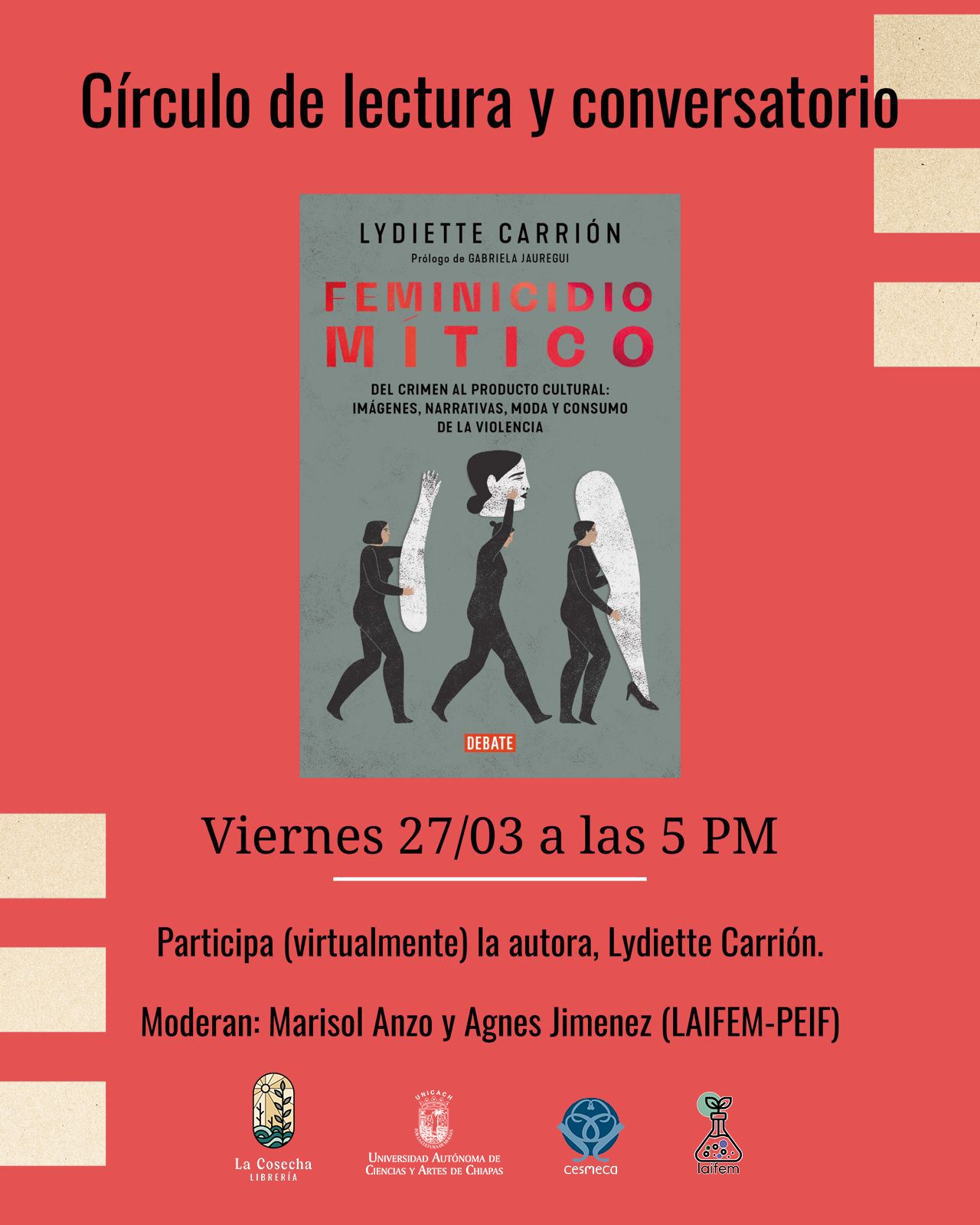 presentación del libro Feminicidio mítico: del crimen al producto cultural