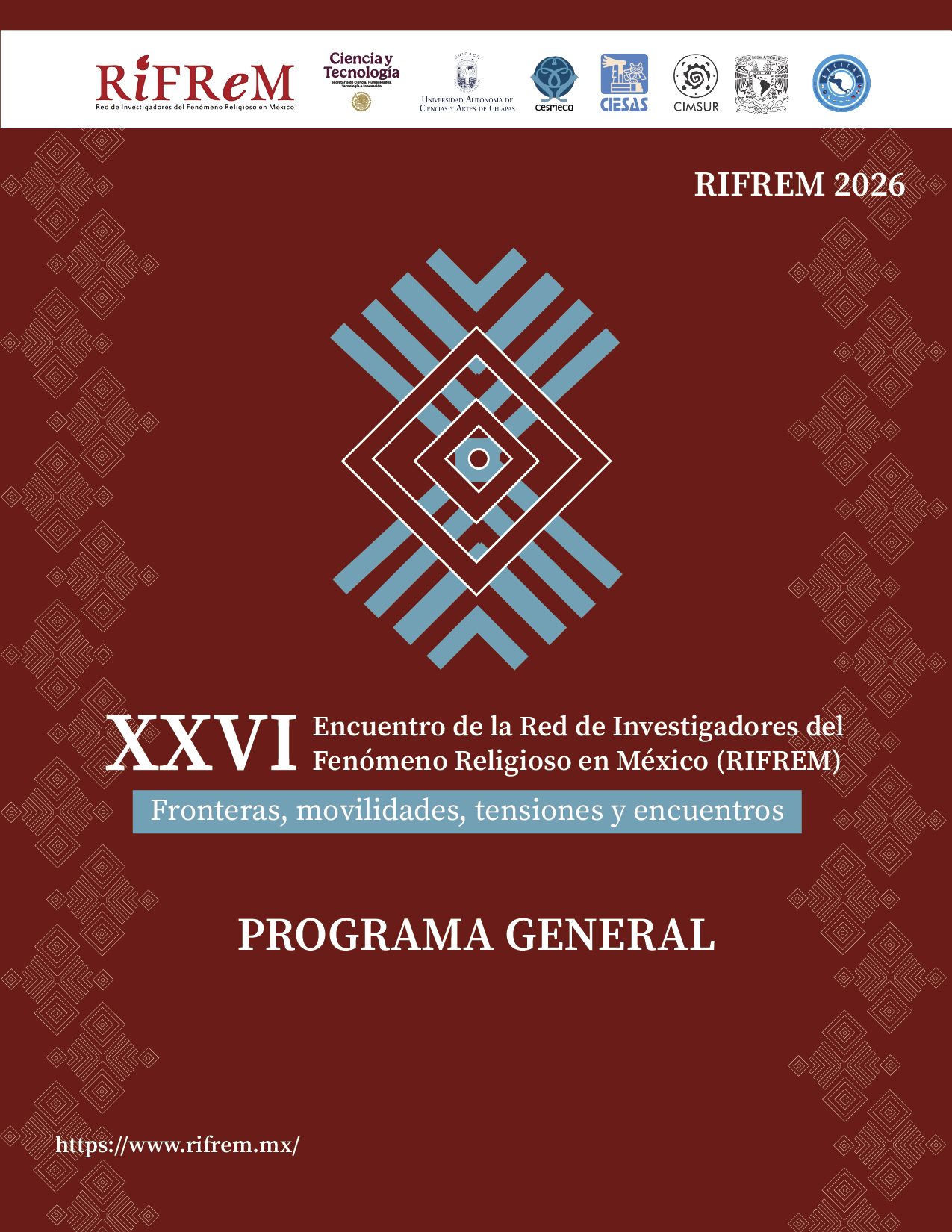 Programa general XXVI Encuentro de la Red de Investigadores del Fenómeno Religioso en México 2026